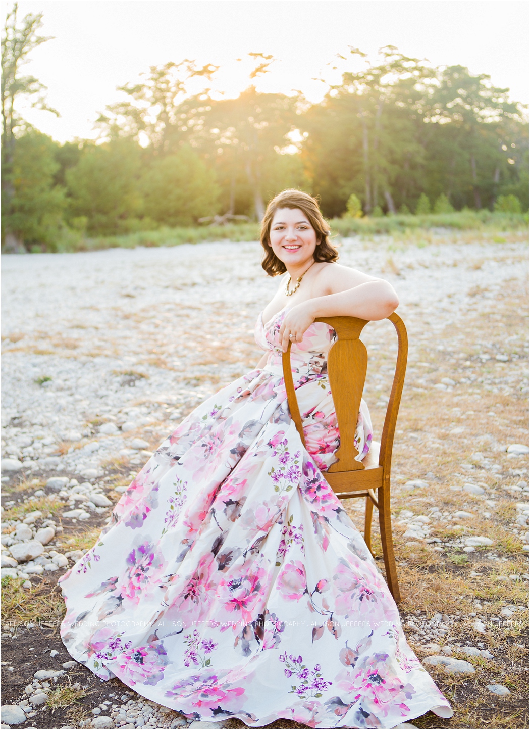 Kerrville Wedding Photographer Medina Bandera Texas_ Camp Bandina_Watercolor Floral Wedding Dress_ Wendy Makin Katelyn gown_Unique_0004