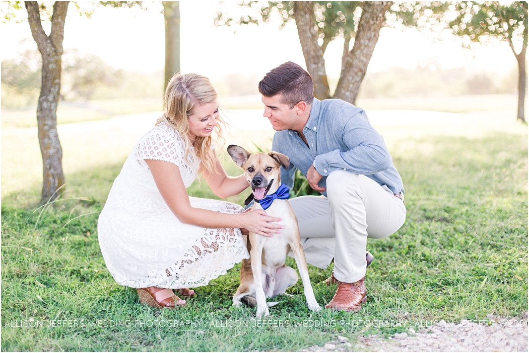 Boerne Texas Hill Country Engagement Session With Pet Dog_0007