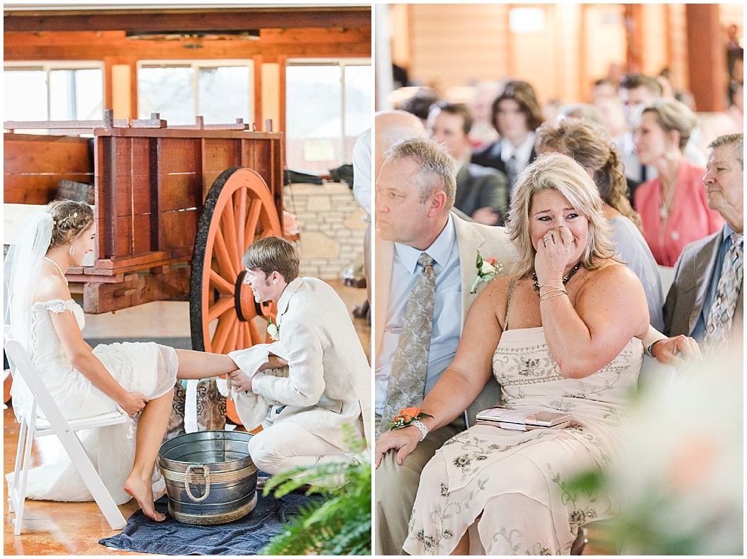 A Peach and Mint Country Chic Wedding at Happy H Ranch by Allison Jeffers Wedding Photography. Comfort Wedding Photographer 0144