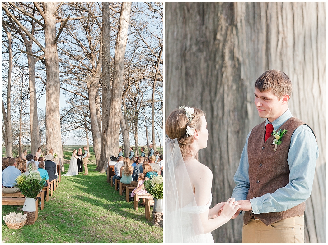 A spring boho wedding with greenery at Cherokee Rose Venue in Comfort Texas by Boerne Wedding Photographer Allison Jeffers Wedding Photography 0068