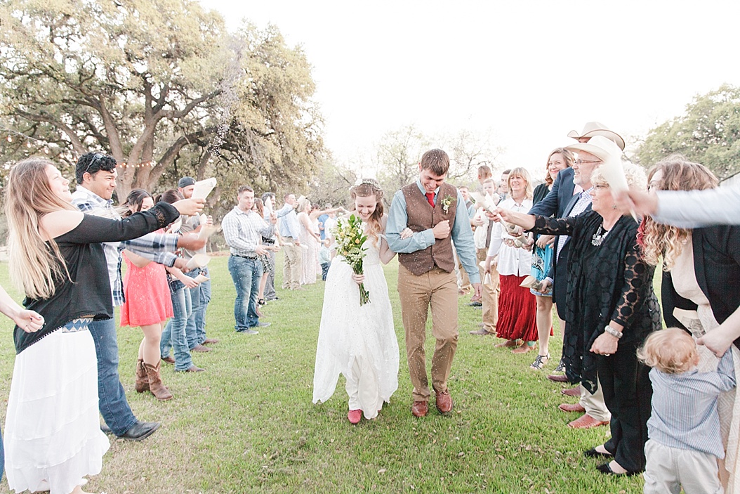 A spring boho wedding with greenery at Cherokee Rose Venue in Comfort Texas by Boerne Wedding Photographer Allison Jeffers Wedding Photography 0094