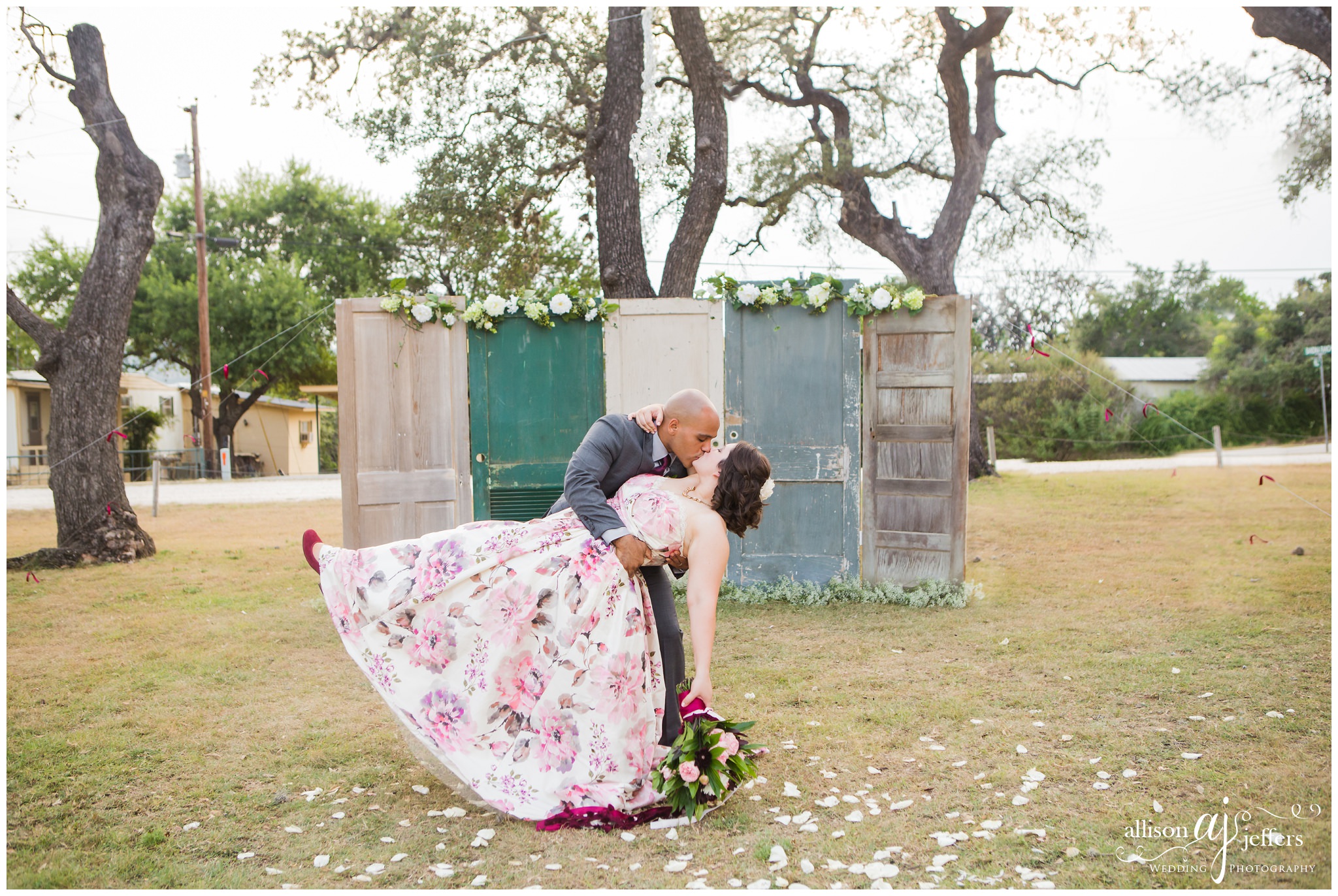 Kerrville Wedding Photographer Unique fun wedding with floral dress 0060