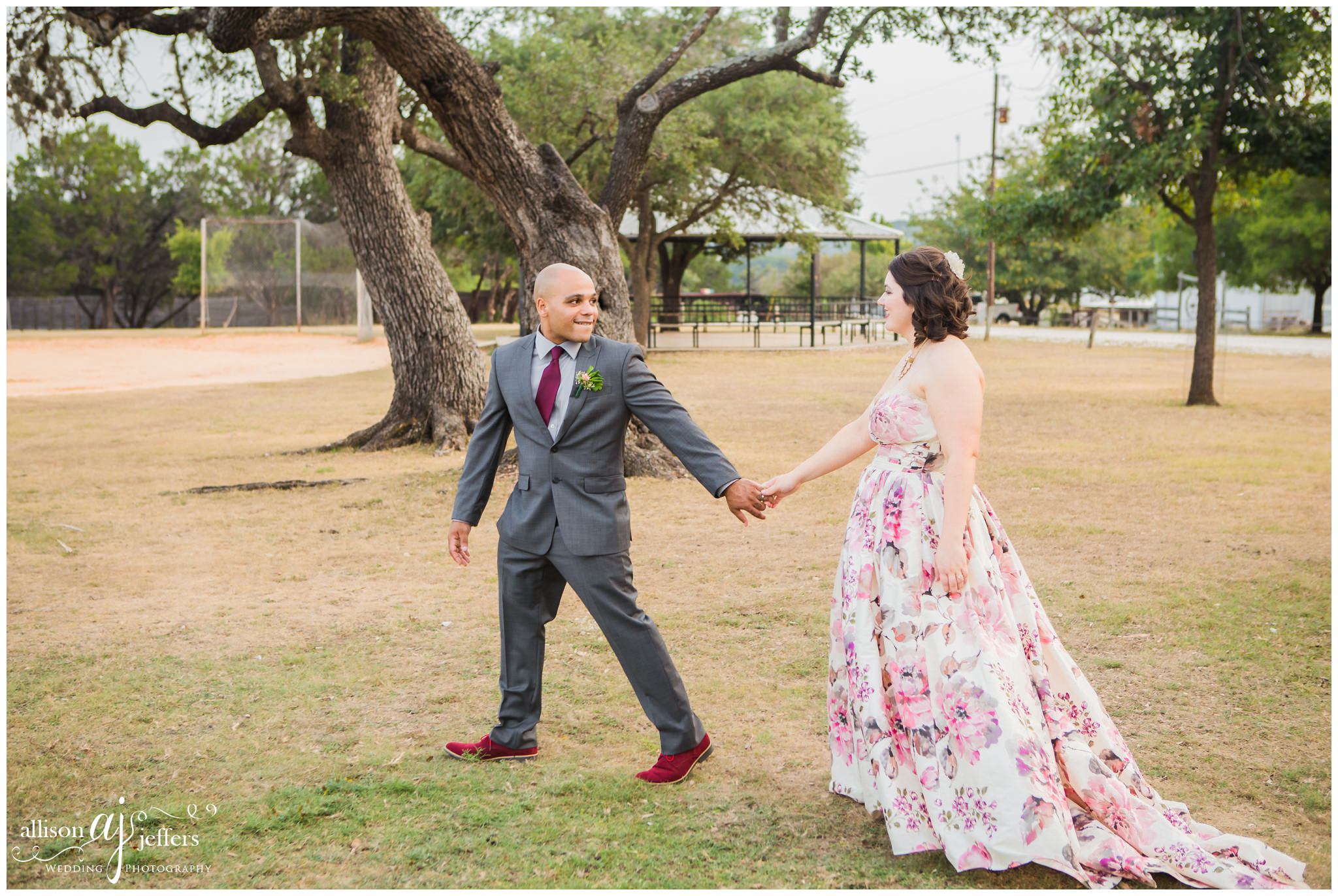 Kerrville Wedding Photographer Unique fun wedding with floral dress 0065