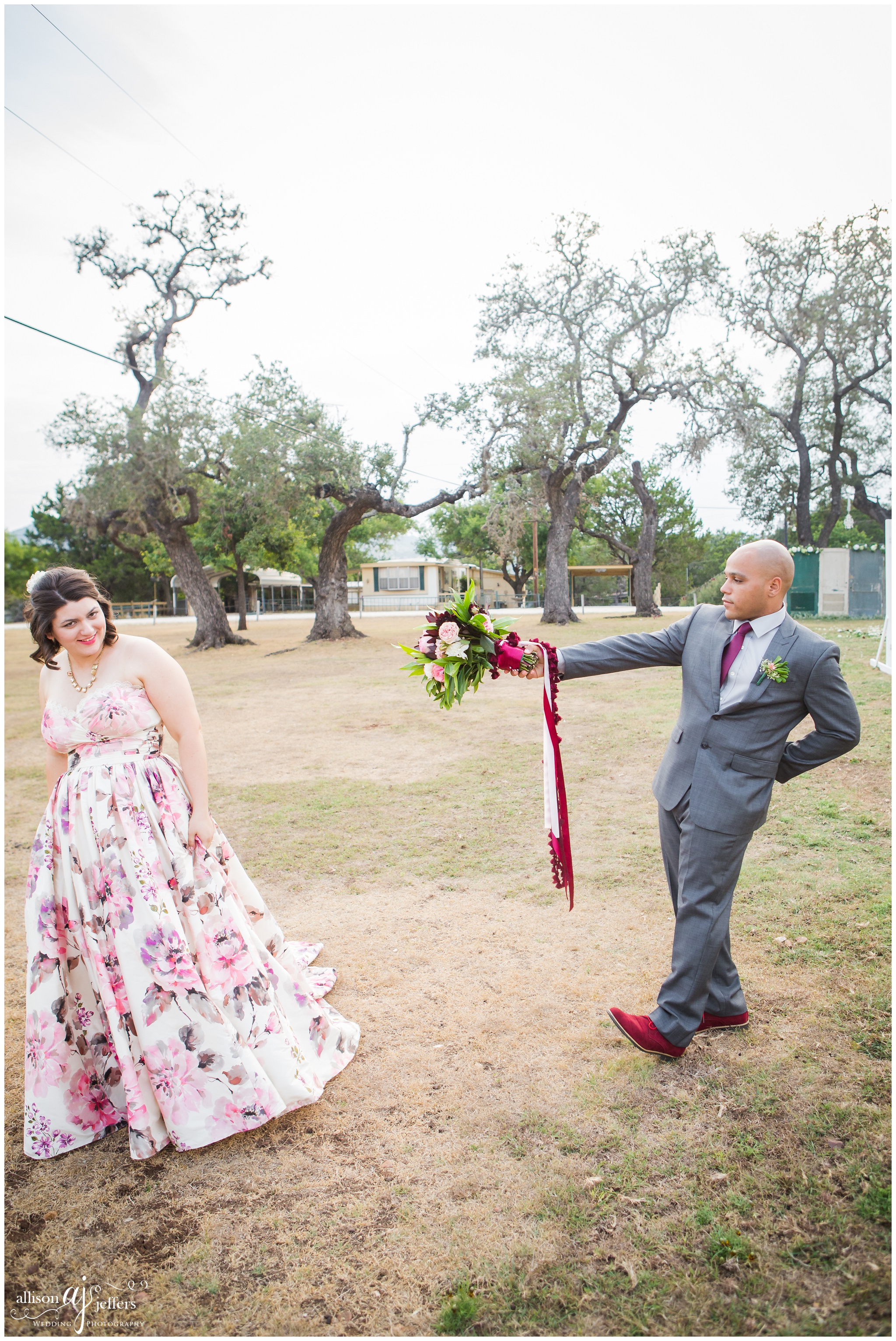 Kerrville Wedding Photographer Unique fun wedding with floral dress 0066